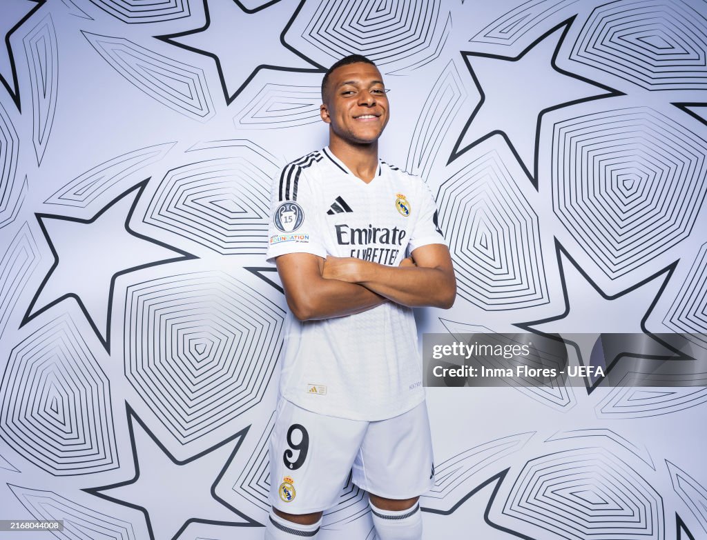 Kylian Mbappe Of Real Madrid Poses For A Portrait During The Real kylian-mbappe-of-real-madrid-poses-for-a-portrait-during-the-real
