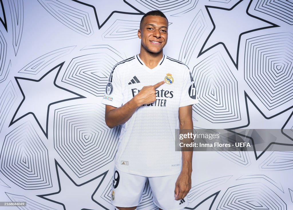 Kylian Mbappe Of Real Madrid Poses For A Portrait During The Real kylian-mbappe-of-real-madrid-poses-for-a-portrait-during-the-real