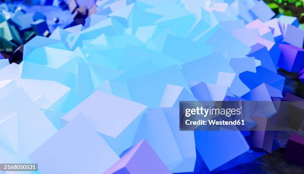 3d render of blue colored cubes - rubix cube stock illustrations