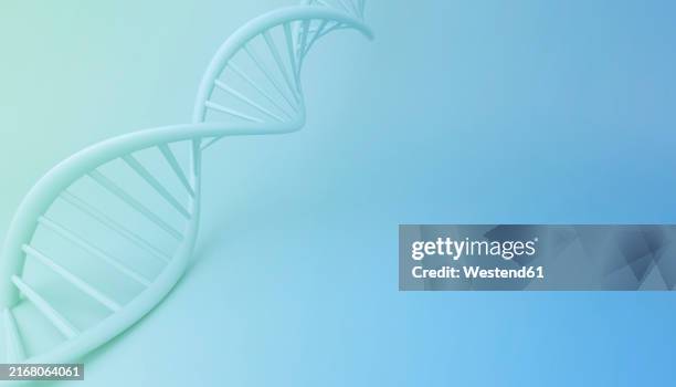 dna double helix structure on blue gradient background - dna double helix stock illustrations