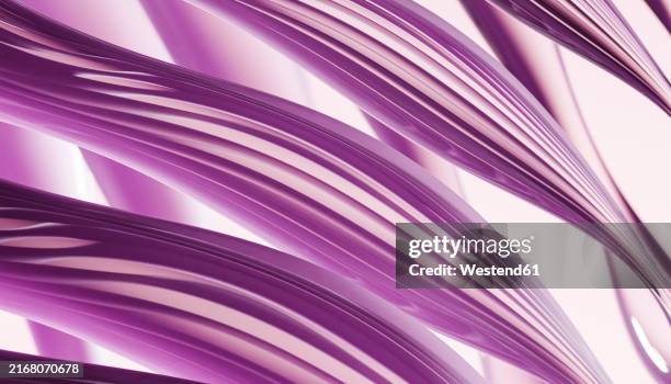 3d render of purple colored chrome abstract design - chrome texture stock illustrations