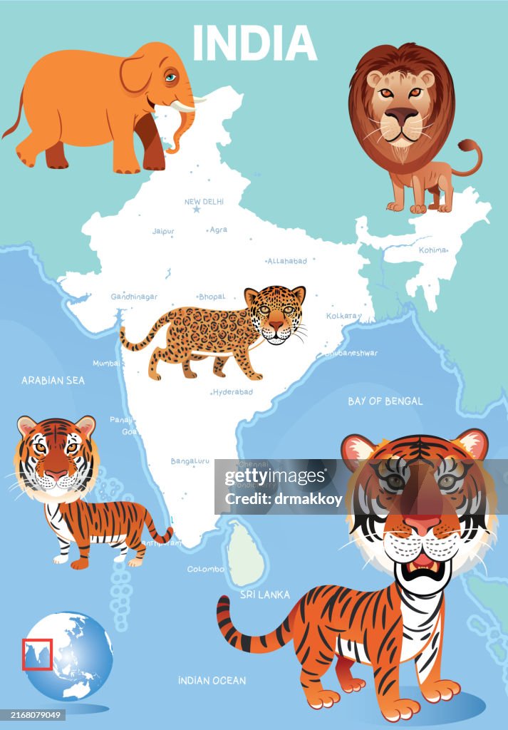 India Animals Map