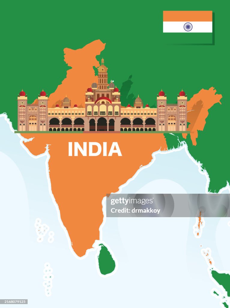India Map and Mysore Palace