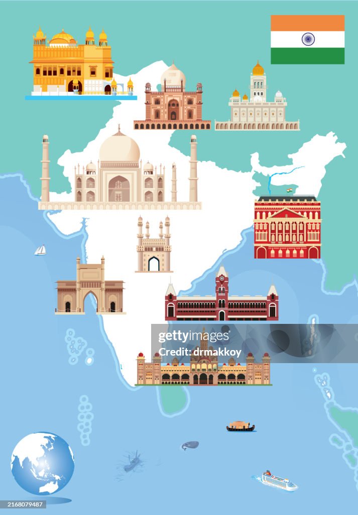 Map of India's historical buildings