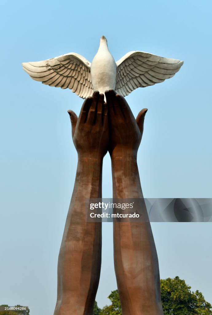 Peace monument - marks the end of the Angolan civil war, Luena, Angola