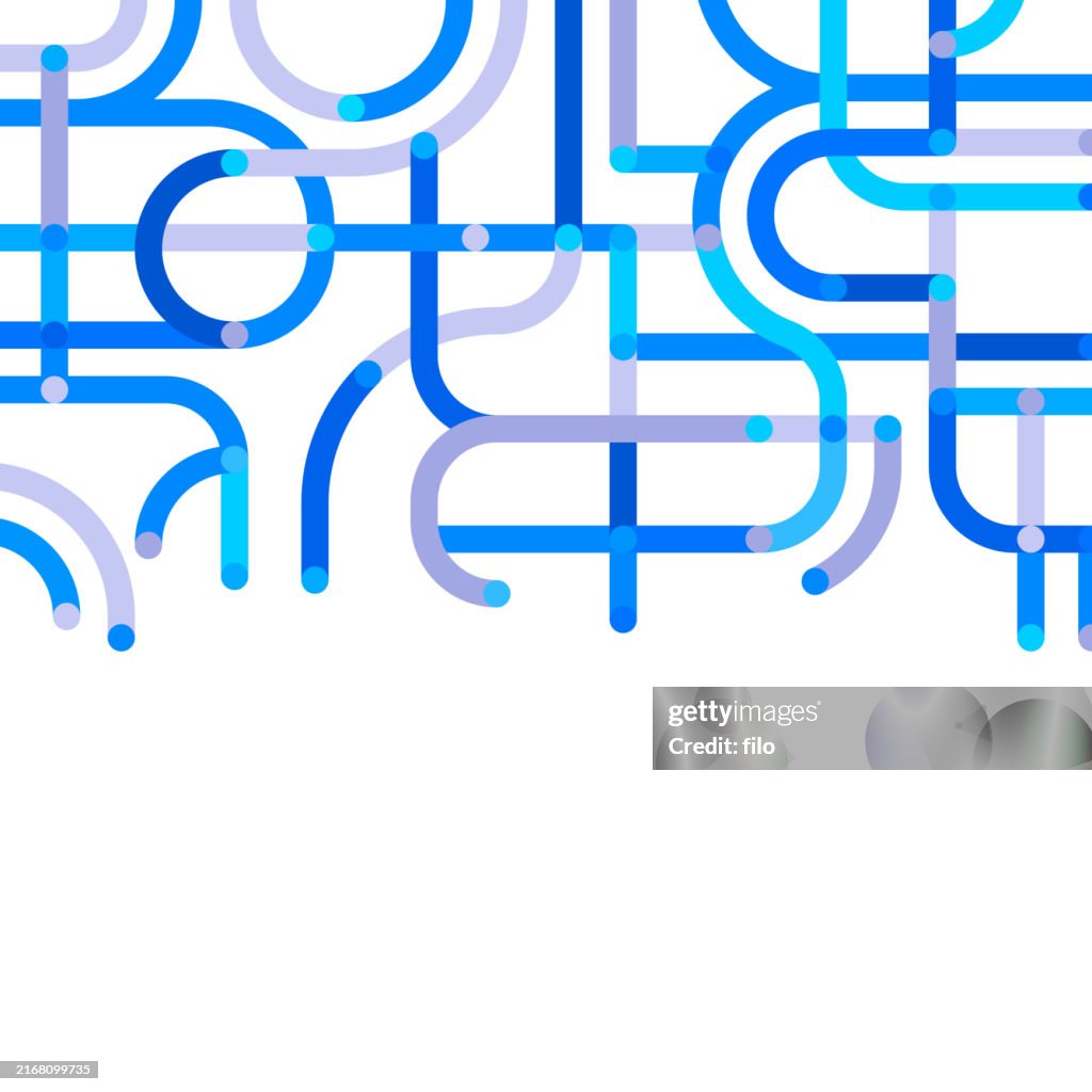 Modern Circuit Network Connection Route AI Artificial Intelligence Lines Background