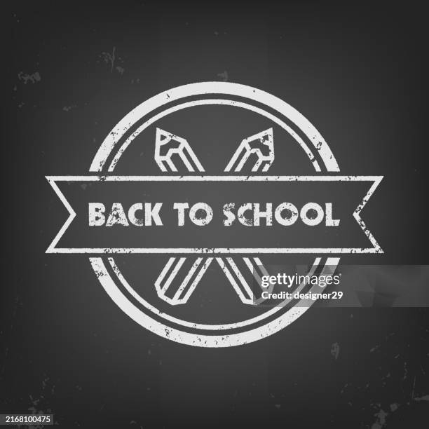 grunge back to school icon vector design - empty high school classroom stock illustrations