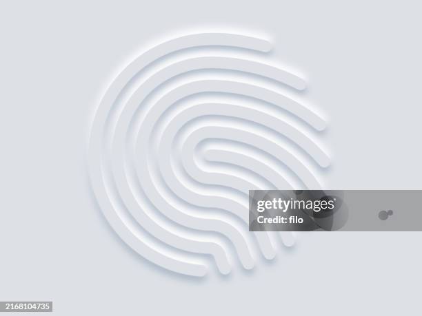 stockillustraties, clipart, cartoons en iconen met fingerprint depth modern identity design background - vingerafdruk