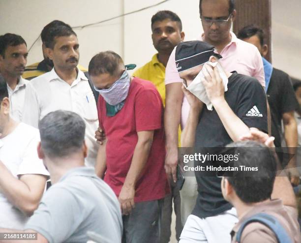 Five alleaged accused including Principal Chief Commissioner of Income Tax Santosh Kumar produced before the special court of CBI in a bribe case at...