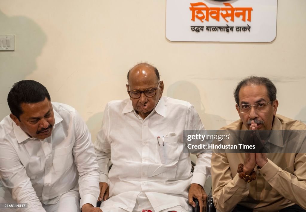 Nana Patole Sharad Pawar And Uddhav Thackeray Address Media