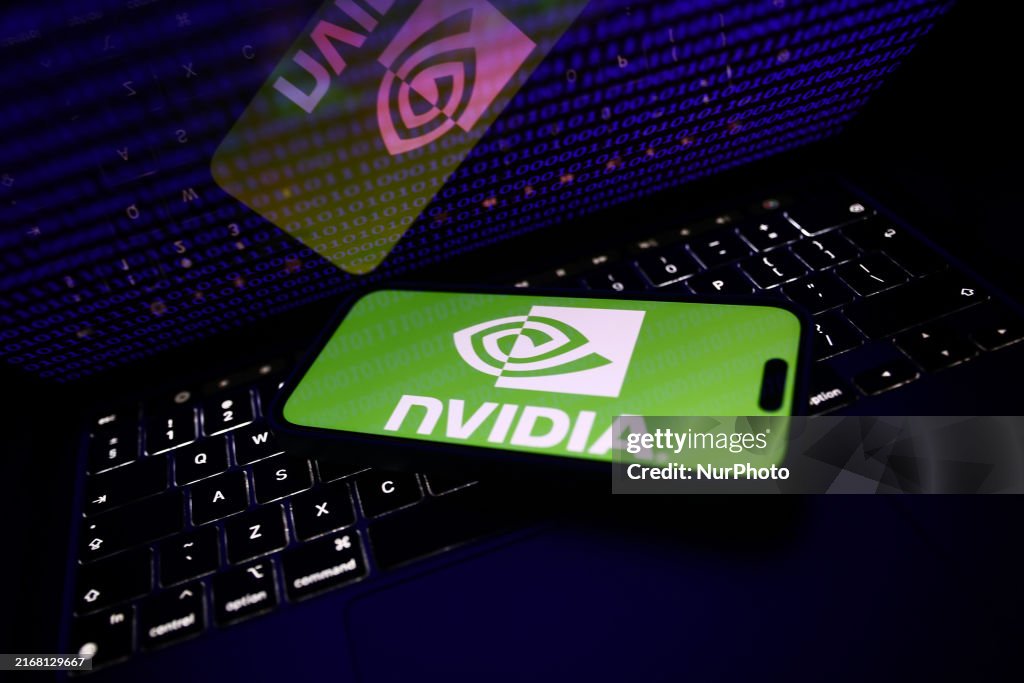 Nvidia Bundle Code Format A binary code displayed on a laptop screen and Nvidia logo displayed ...