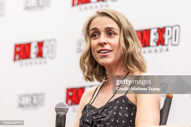 Laura Bertram attends FAN EXPO Canada 2024 at Metro Toronto Convention Centre on August 23, 2024 in Toronto, Ontario.