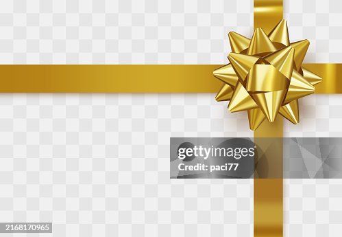 Decorative golden bow. Realistic golden bow ribbon for christmas, new year, gift card and present decoration element isolated on background Decorative golden bow. Realistic golden bow ribbon for christmas, new year, gift card and present decoration element isolated on background