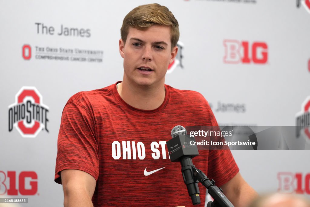 COLLEGE FOOTBALL: AUG 27 Ohio State Weekly Press Conference