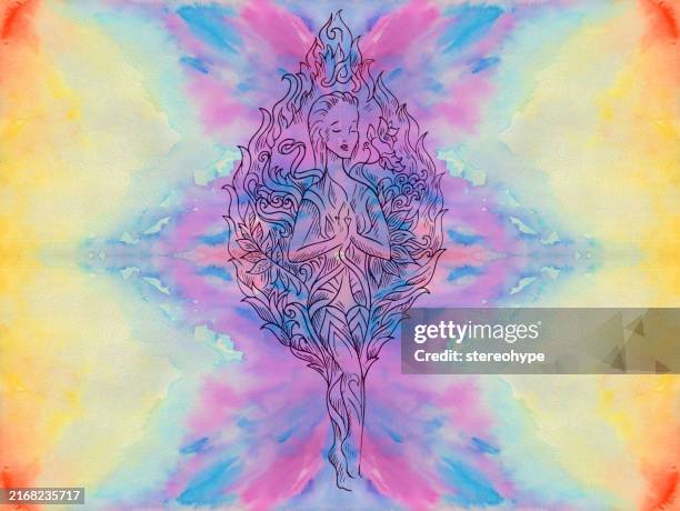 goddess creation - dance studio background stock illustrations