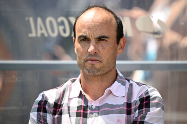 Landon Donovan looks on before the game against the Angel City FC at Snapdragon Stadium on August 24, 2024 in San Diego, California.