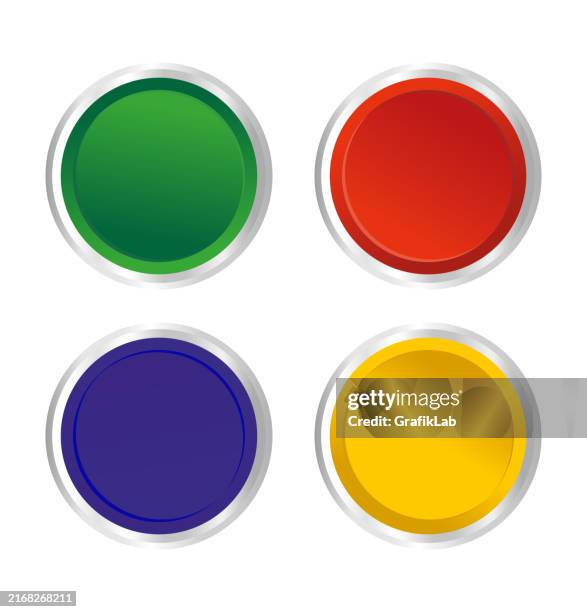 colorful round web buttons. - knob stock illustrations
