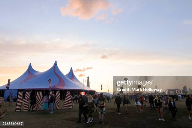 Fans enjoying Victorious Festival 2024 at Southsea Common on August 24, 2024 in Portsmouth, England.