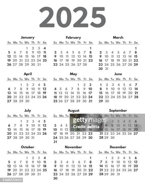 2025 calendar design - monday stock illustrations