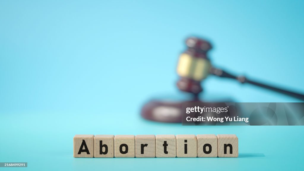 Abortion Law concept with gavel and copy space