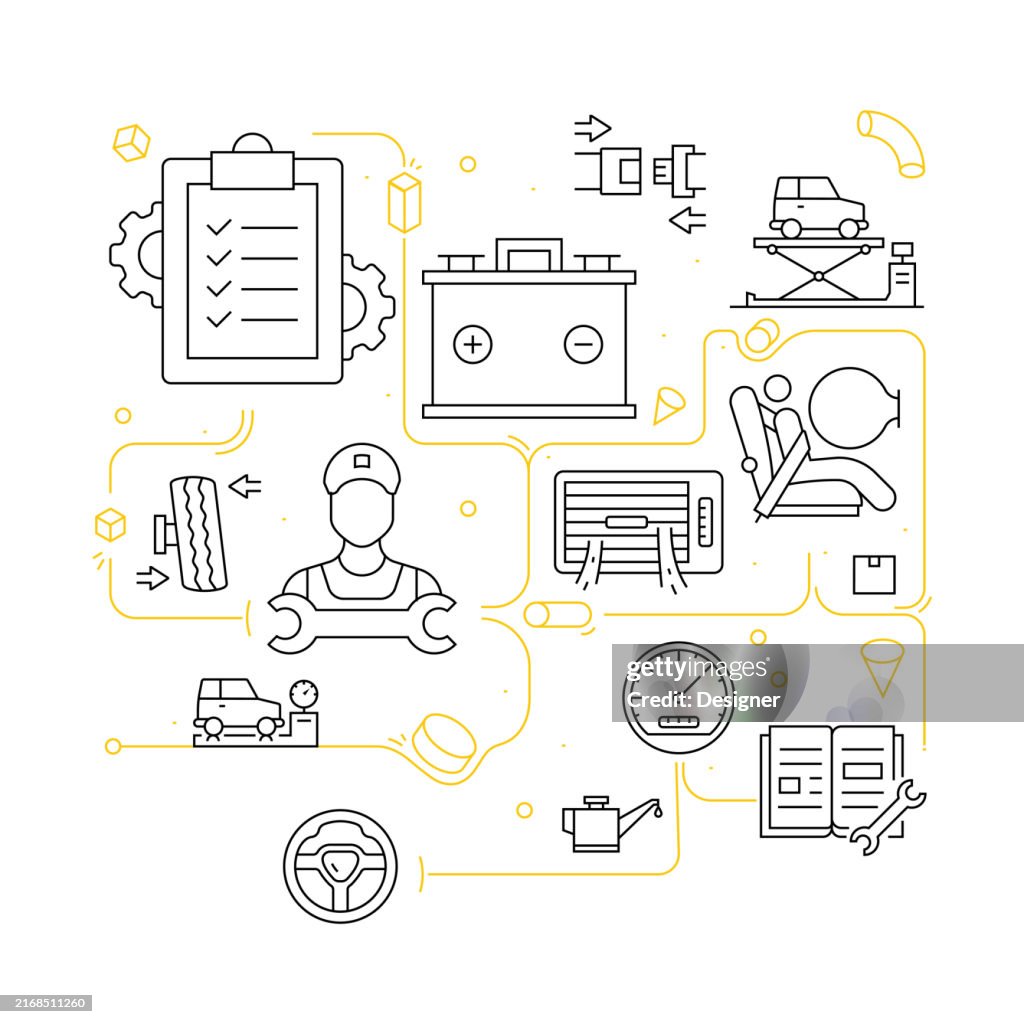 CAR SERVICE Related Banner Design for Web Page, Headline, Brochure, Annual Report and Book Cover