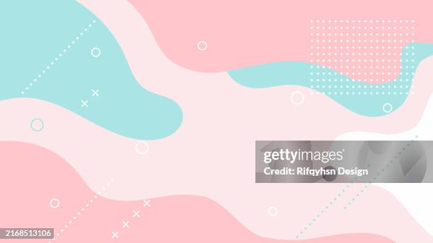 ilustrações de stock, clip art, desenhos animados e ícones de liquid style colorful pastel abstract background with geometric element - pastel