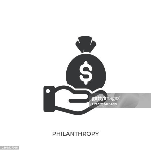 illustrations, cliparts, dessins animés et icônes de philandthropy glyphe icône solide. icône solide qui peut être appliquée n’importe où, simple, pixel parfait et style moderne - altruisme