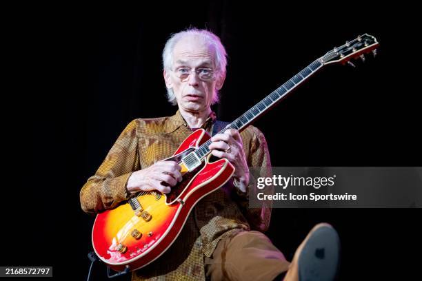 Yes guitarist Steve Howe performs during The Classic Tales of Yes Tour at Budweiser Stage, on August 25, 2024 in Toronto, Ontario, Canada.