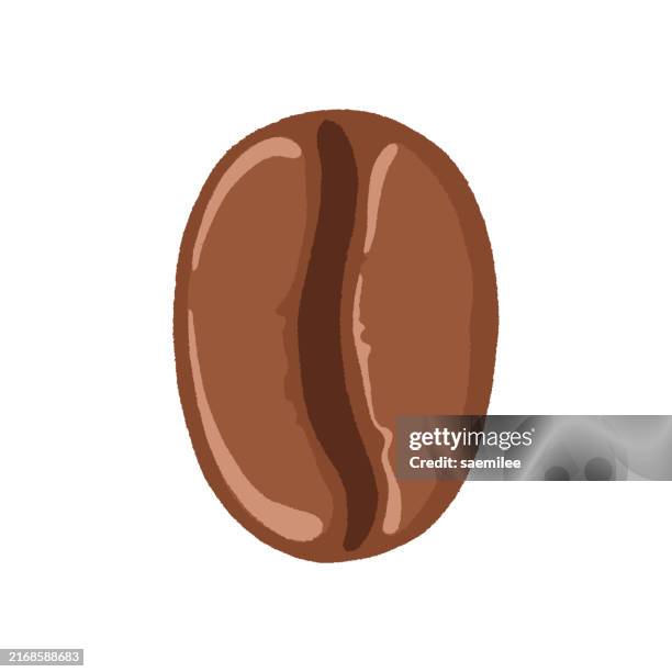 stockillustraties, clipart, cartoons en iconen met coffee bean - geroosterde koffieboon