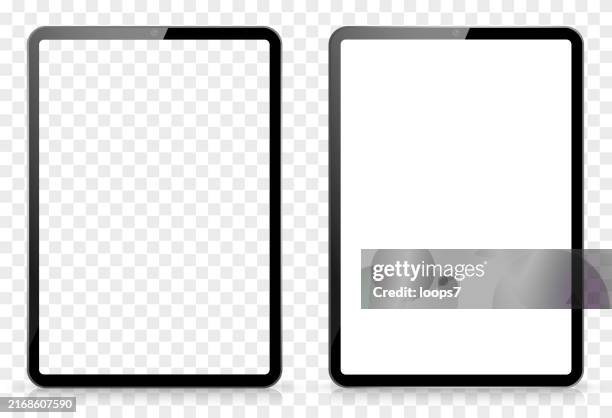 tablet computer vector illustration mockups. eps 10 - iphone vector model object stock illustrations
