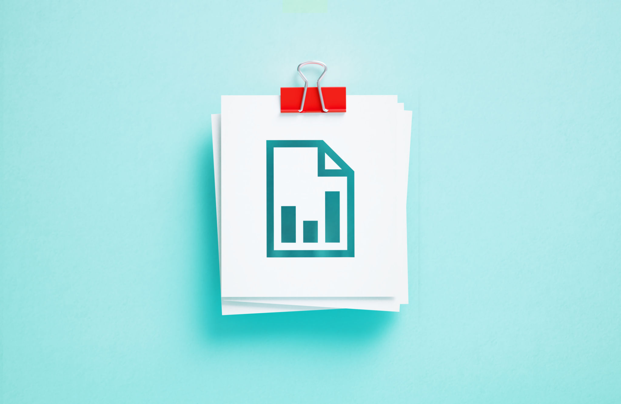 Document Shaped Cut Out Post It Notes On Blue Background Document Shaped Cut Out Post It Notes On Blue Background