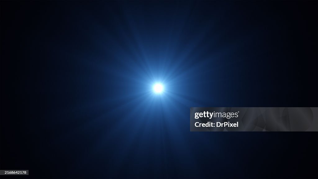 Blue Light against Black Background