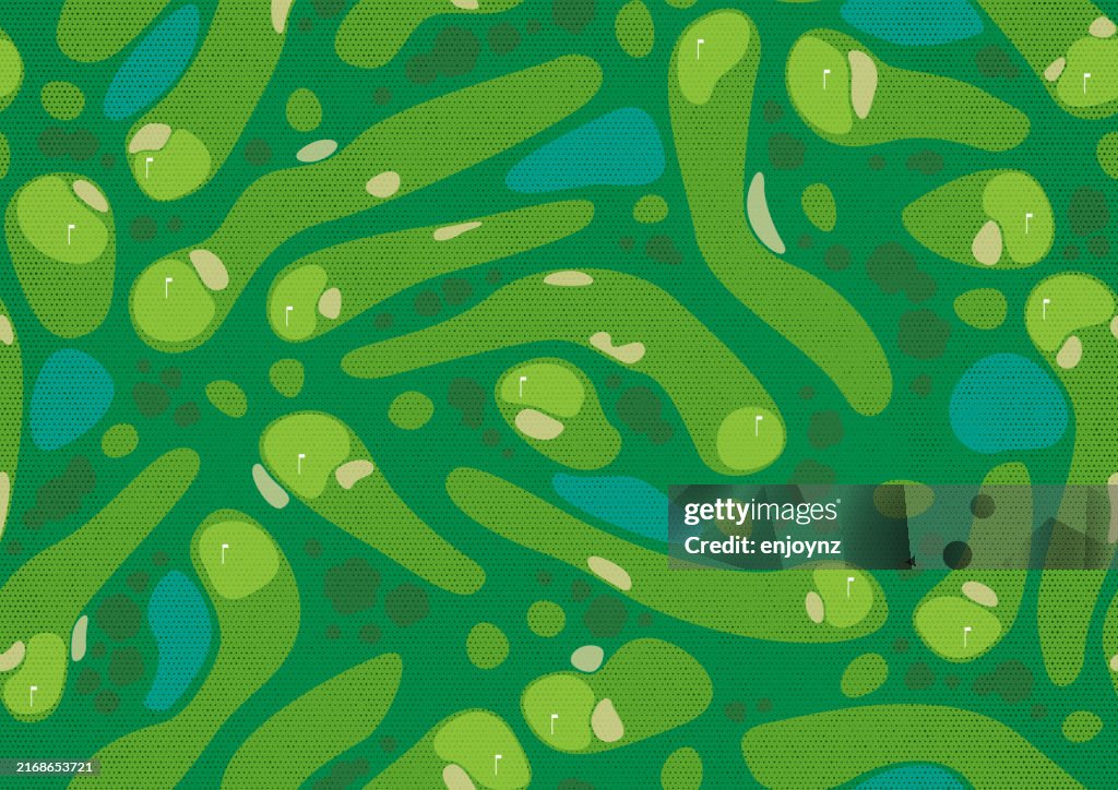 Seamless golf course pattern vector illustration