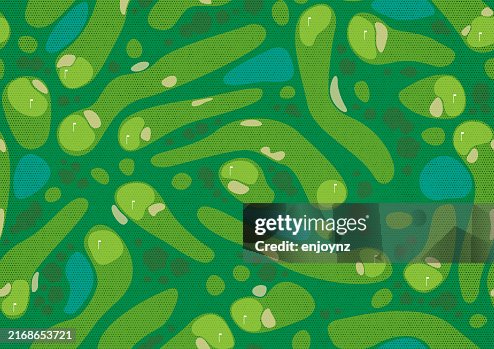 Golf Pattern Abstract Seamless Golf Course Pattern Vector Illustration High-Res Vector ...
