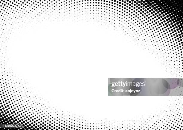 ilustrações de stock, clip art, desenhos animados e ícones de black pop art comic halftone dots background - bolinha
