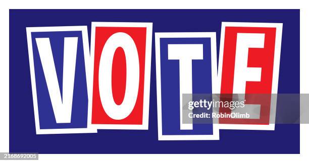 vote 2024 placards - vote stock illustrations