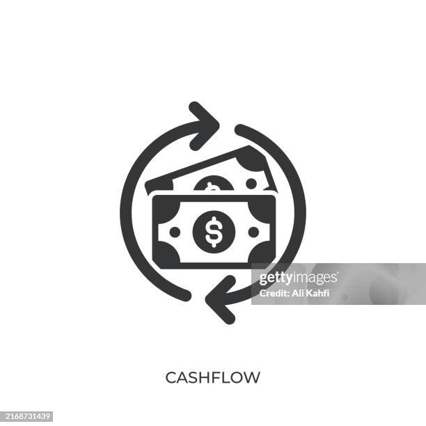 cashflow glyph solid icon. solid icon that can be applied anywhere, simple, pixel perfect and modern style - volatility icon stock illustrations