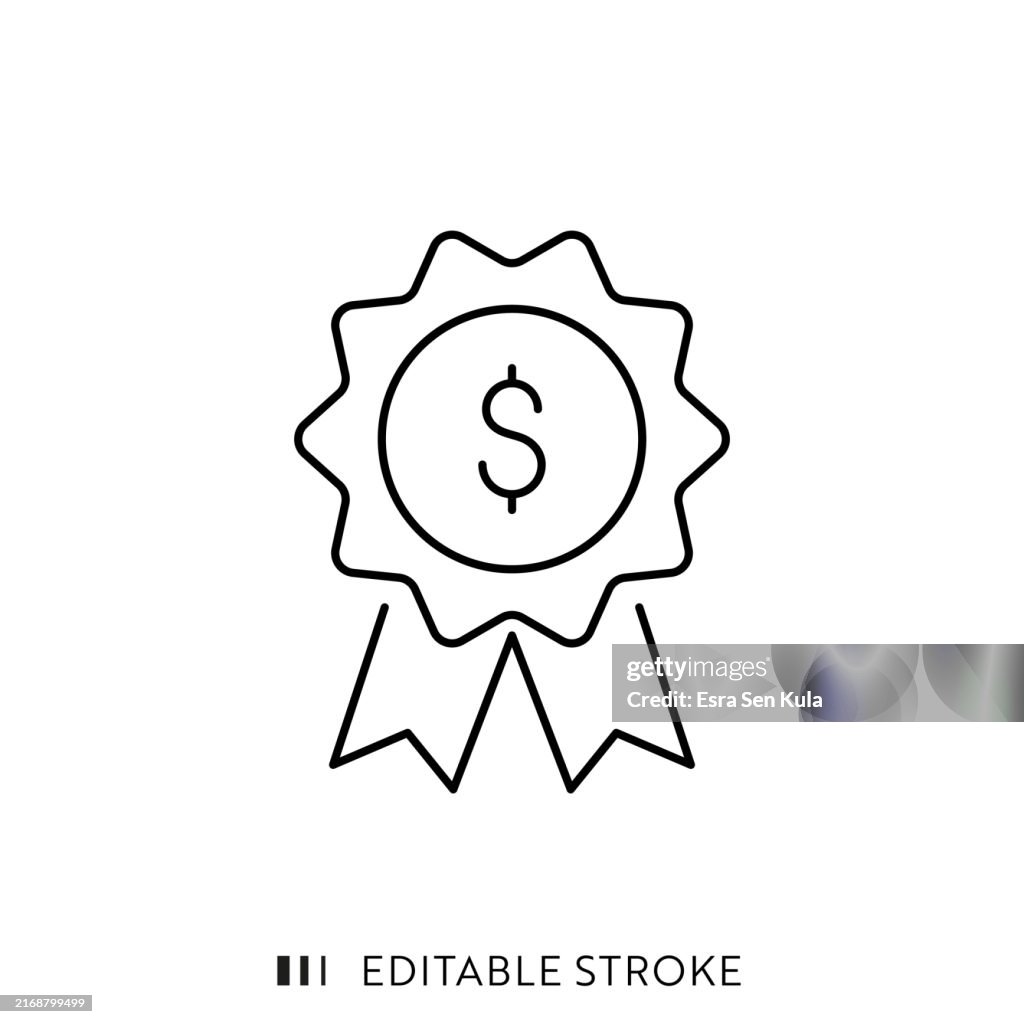 Bonus Program Line Icon Design with Editable Stroke.