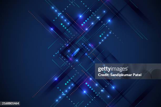 ai artificial intelligence chipset on circuit board in futuristic concept - informational poster design stock illustrations