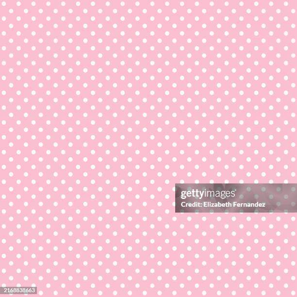 seamless polka dots on pale pink background - polka dot stock pictures, royalty-free photos & images
