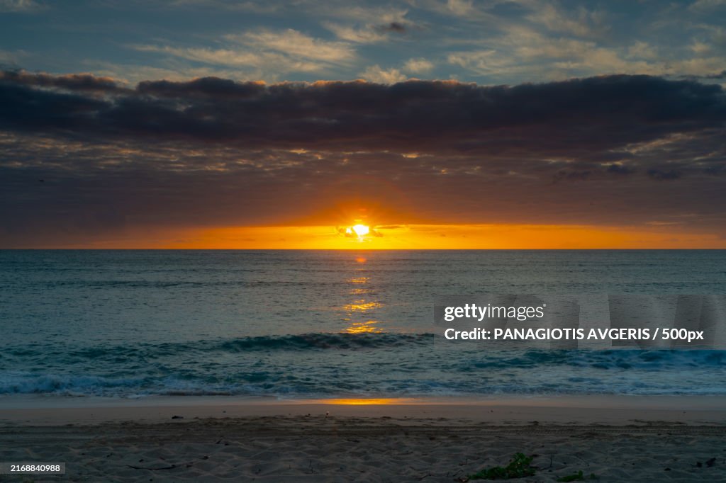 Scenic view of sea at sunset,Hawaii,United States,USA