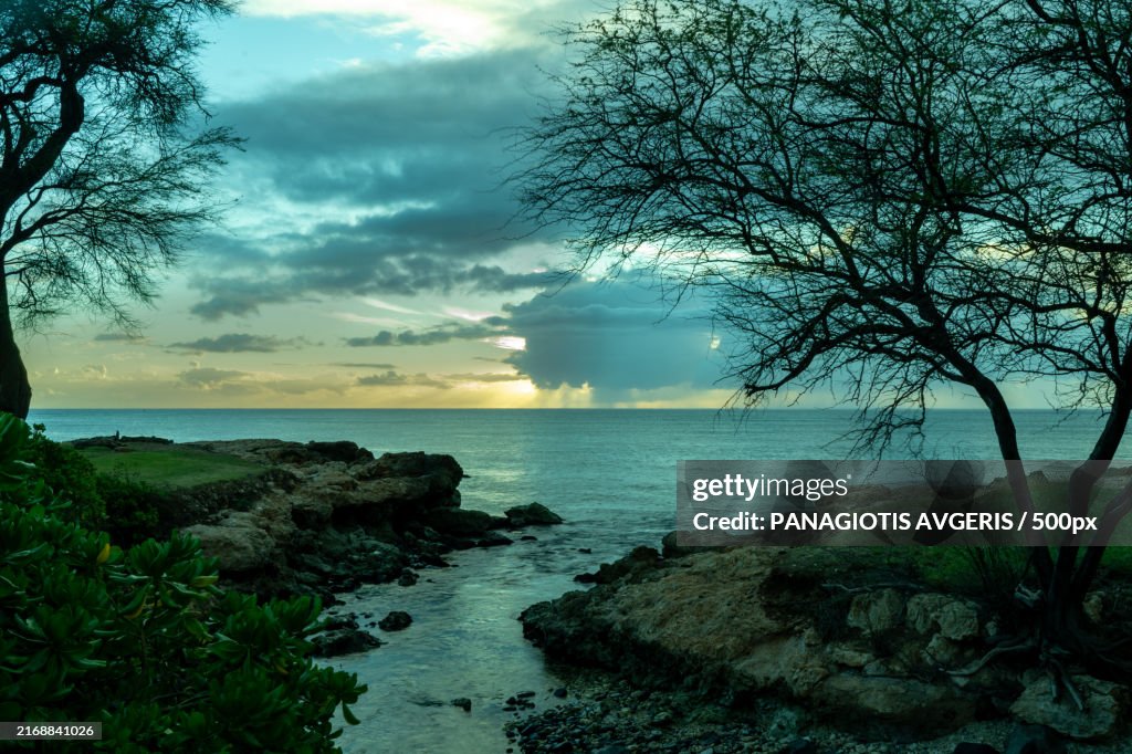 Scenic view of sea against sky,Hawaii,United States,USA