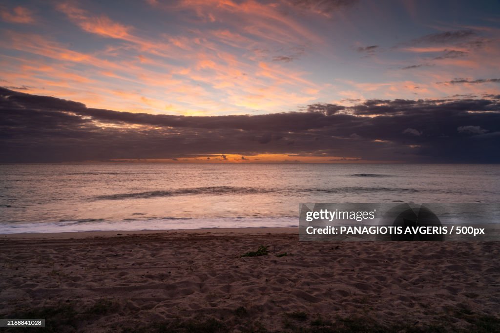 Scenic view of sea against sky during sunset,Hawaii,United States,USA