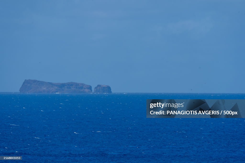 Scenic view of sea against clear blue sky,Hawaii,United States,USA