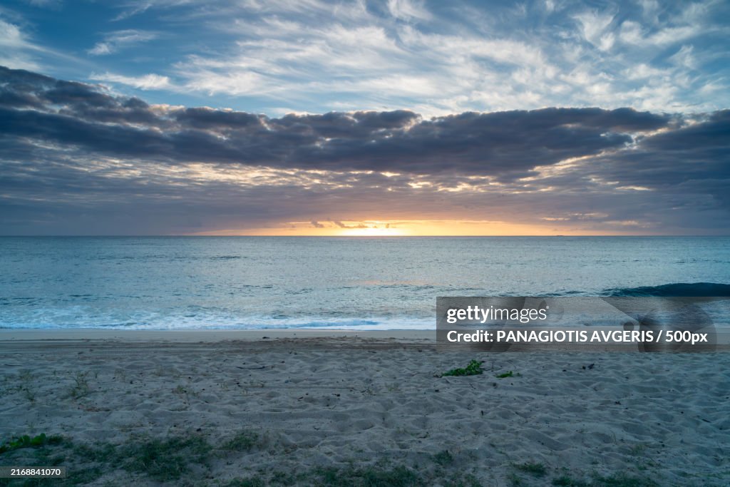 Scenic view of sea against sky during sunrise,Hawaii,United States,USA