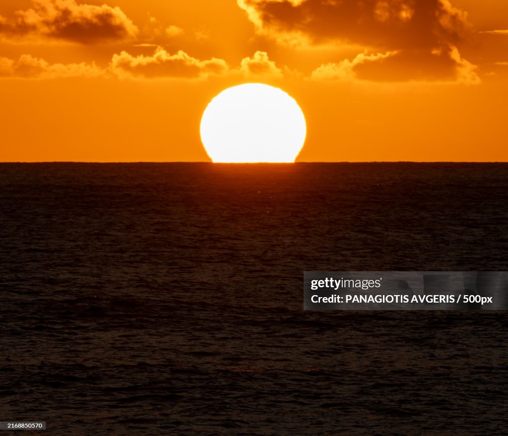 Scenic view of sunset over sea,Hawaii,United States,USA