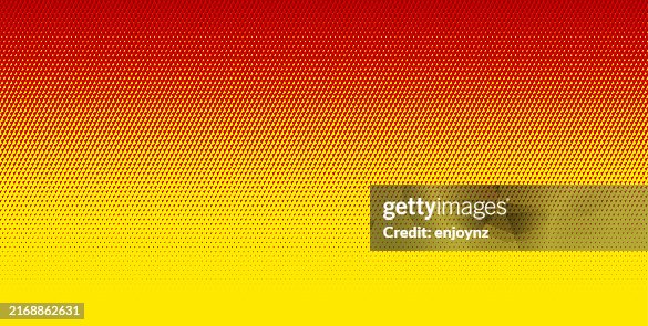 Red and yellow half tone gradient dots pattern Red and yellow half tone gradient dots pattern