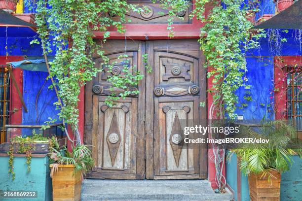 monterrey, colorful historic buildings in the center of the old city (barrio antiguo) - historic building stock pictures, royalty-free photos & images