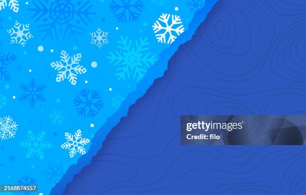 holiday winter snowflake textured pattern wrapping paper abstract background - torn gift wrap stock illustrations