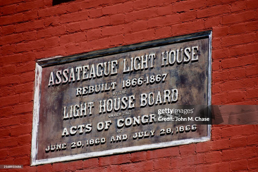 Assateague Light House Sign, Assateague Island, Virginia (USA)